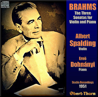 SPALDING & DOHNÁNYI The Brahms Violin Sonatas (1951) - PACM078