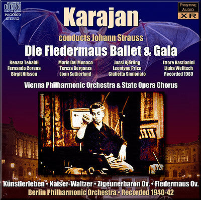 KARAJAN Strauss: Die Fledermaus Ballet & Gala, Walztes & Overtures (1960, 1940-42) - PACO070