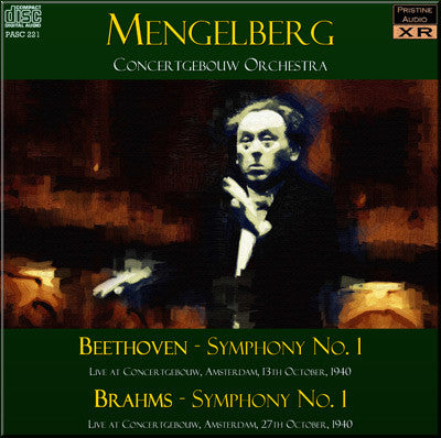 MENGELBERG Beethoven and Brahms: First Symphonies (1940) - PASC221