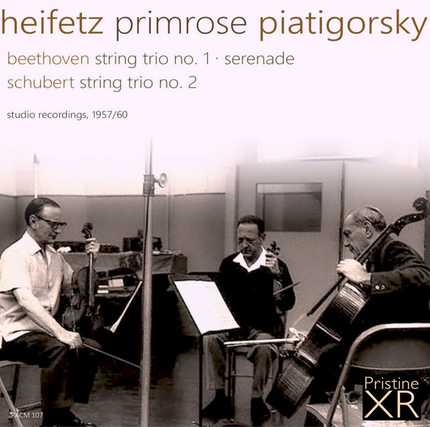 Heifetz, Primrose, Piatigorsky play Beethoven & Schubert Trios