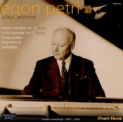 Egon Petri plays Brahms