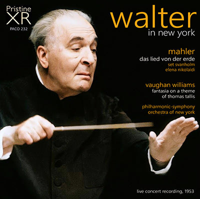 WALTER Mahler & Vaughan Williams live in New York (1953) - PACO232