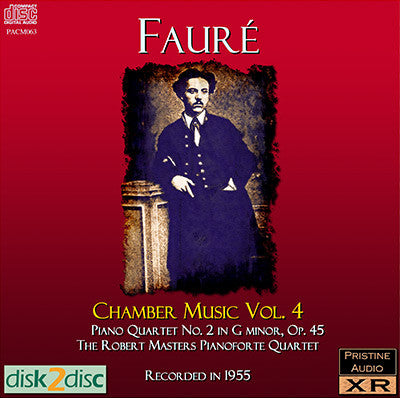 ROBERT MASTERS QUARTET Fauré: Chamber Music, Vol. 4 (1955) - PACM063