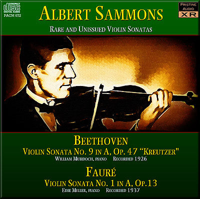 SAMMONS Rare Beethoven & Fauré Violin Sonatas (1926/37) - PACM072