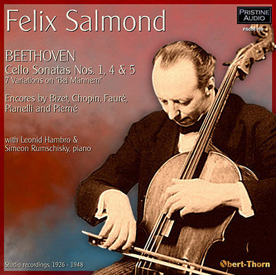 SALMOND plays Beethoven Cello Sonatas 1, 4 & 5 (1926-48) - PACM099