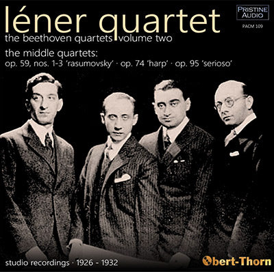 LÉNER QUARTET The Beethoven Quartets Vol. 2: The Middle Quartets (1926-32) - PACM109
