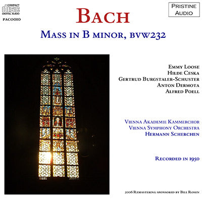 SCHERCHEN Bach: B Minor Mass (1950) - PACO010