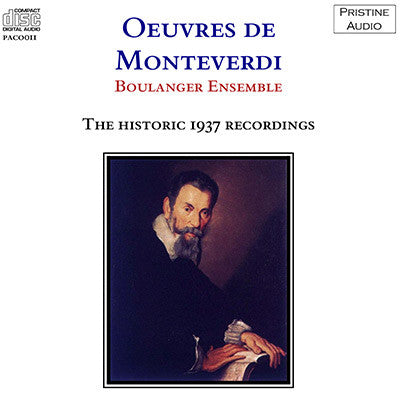 BOULANGER ENSEMBLE Oeuvres de Monteverdi (1937) - PACO011