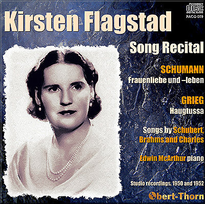 FLAGSTAD Song Recital 1 - Schumann: Frauenliebe und -leben; Grieg: Haugtassa (1950/52) - PACO079