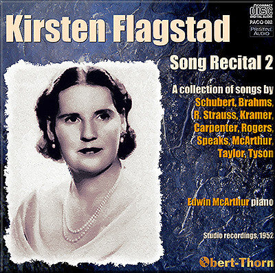FLAGSTAD Song Recital 2 - Schubert, Brahms, R. Strauss, US composers (1952) - PACO082
