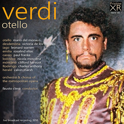 VERDI Otello - Del Monaco, de los Angeles, Warren, Cleva (Met Opera, 1958) - PACO154
