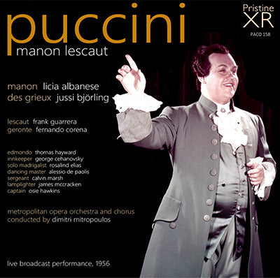 sangtekster Svømmepøl tilbagebetaling BJÖRLING in Puccini's Manon Lescaut (Met, 1956) - PACO158 – Pristine  Classical