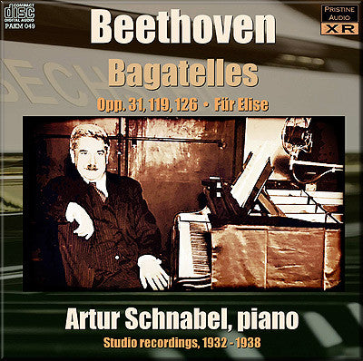 SCHNABEL Beethoven: Bagatelles (1932-38) - PAKM049
