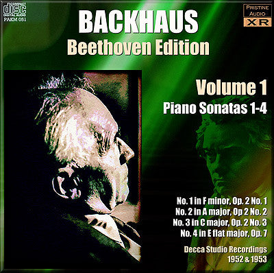 BACKHAUS Beethoven: Complete Piano Sonatas, Vol. 1 (1952/53) - PAKM051