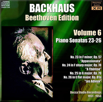 BACKHAUS Beethoven: Complete Piano Sonatas, Vol. 6 (1951-53) - PAKM056