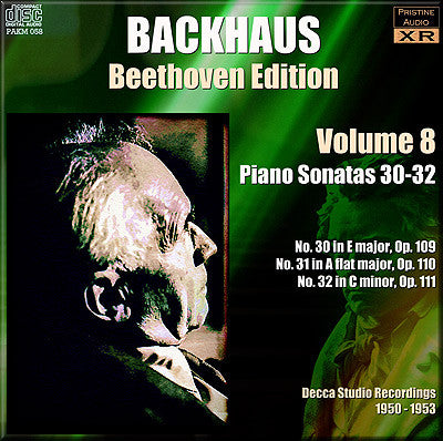 BACKHAUS Beethoven: Complete Piano Sonatas, Vol. 8 (1950/53) - PAKM058