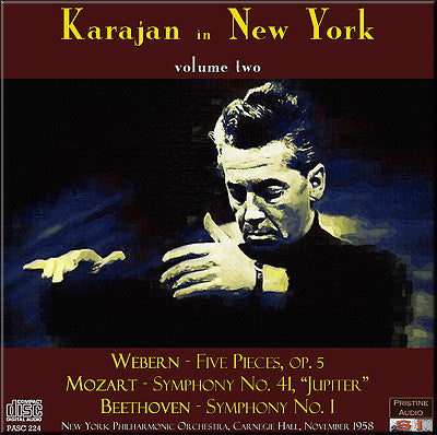 KARAJAN in New York Vol. 2: Webern, Mozart, Beethoven (1958) - PASC224