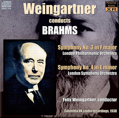 WEINGARTNER conducts Brahms' Third and Fourth Symphonies (1938) - PASC334