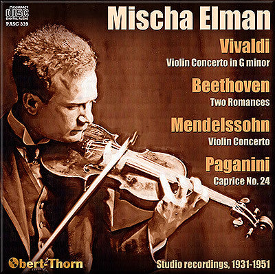 MISCHA ELMAN plays Vivaldi, Beethoven, Mendelssohn, Paganini (1931-1951) - PASC339
