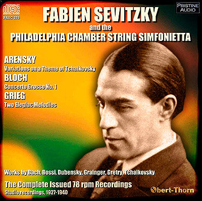 FABIEN SEVITZKY conducts the Philadelphia Chamber String Simfonietta (1927-40) - PASC375
