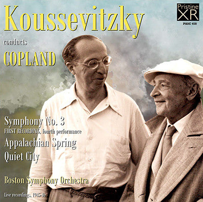 KOUSSEVITZKY Copland: Quiet City, Symphony No. 3, Appalachian Spring (1945/6) - PASC458