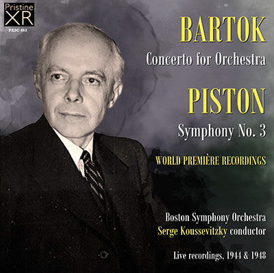 KOUSSEVITZKY Bartók & Piston Premières (1944/48) - PASC463
