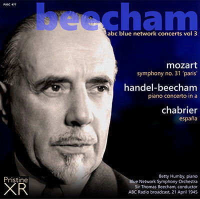 BEECHAM The ABC Blue Network Concerts, Volume 3 (1945) - PASC477