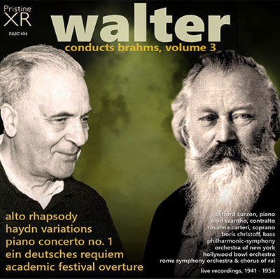 WALTER conducts Brahms, Volume 3 (1941-52) - PASC494