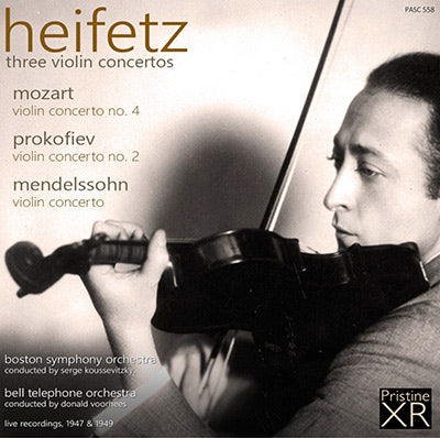 HEIFETZ plays Mozart, Prokofiev, Mendelssohn Concertos (1949/47) - PASC558
