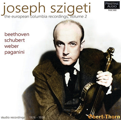 SZIGETI The European Columbia Recordings, Volume 2 (1926-36) - PASC660